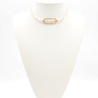 Chanel Necklace Choker Gold Coco Mark Logo Pearl Rhinestone — view 9