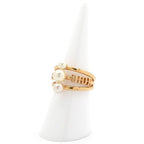 Christian Dior Ring Gold Logo Pearl — view 8