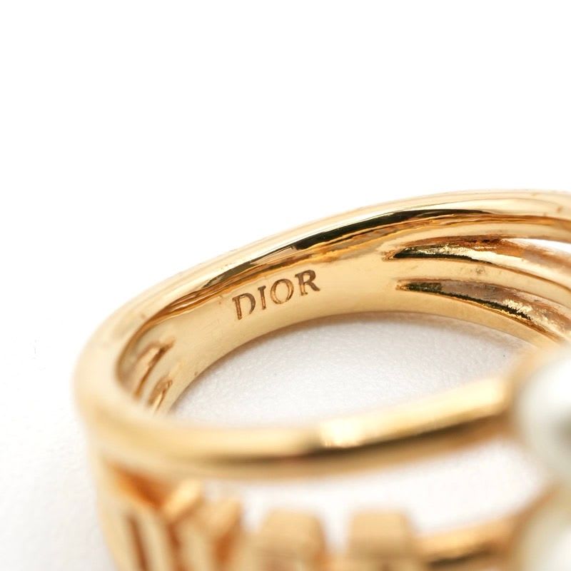 Christian Dior Ring Gold Logo Pearl — view 5