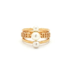 Christian Dior Ring Gold Logo Pearl — view 3