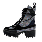 Louis Vuitton Laurie Line Monogram Boots Short Shoes Leather Suede Black — view 3