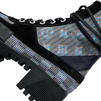 Louis Vuitton Laurie Line Monogram Boots Short Shoes Leather Suede Black — view 9