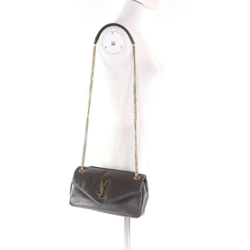 Saint Laurent Paris Calypso Light Musk YSL Lamb Skin Chain Shoulder Bag — view 6