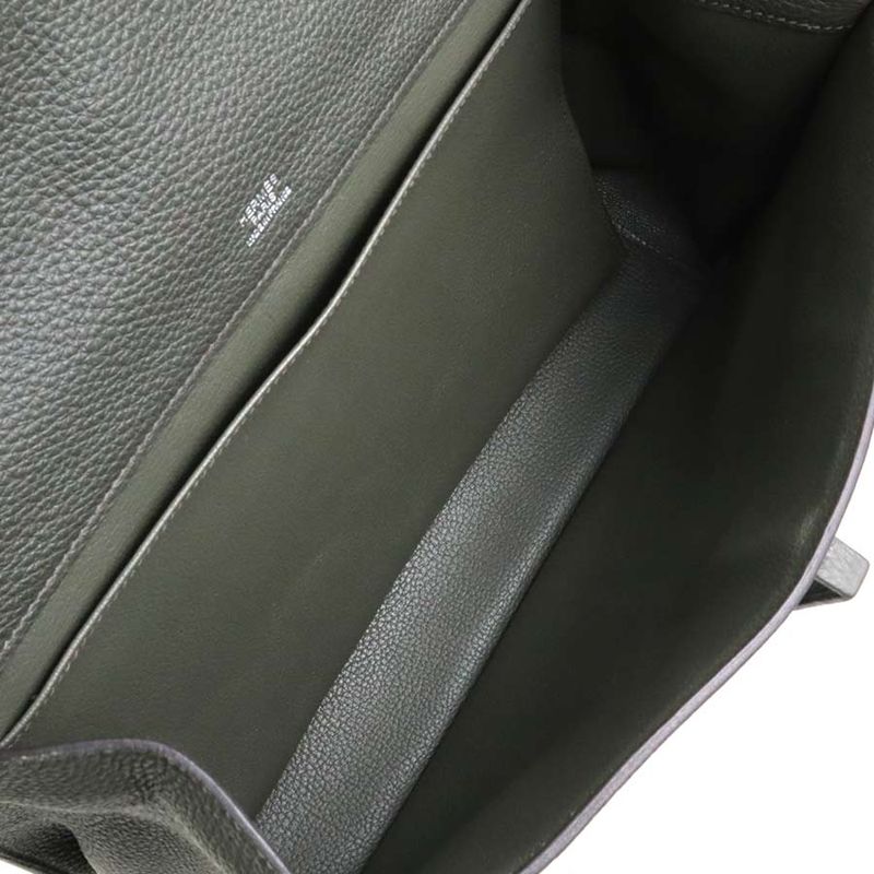 Hermes Handbag Ettri Taurillon Olive Belt — view 6