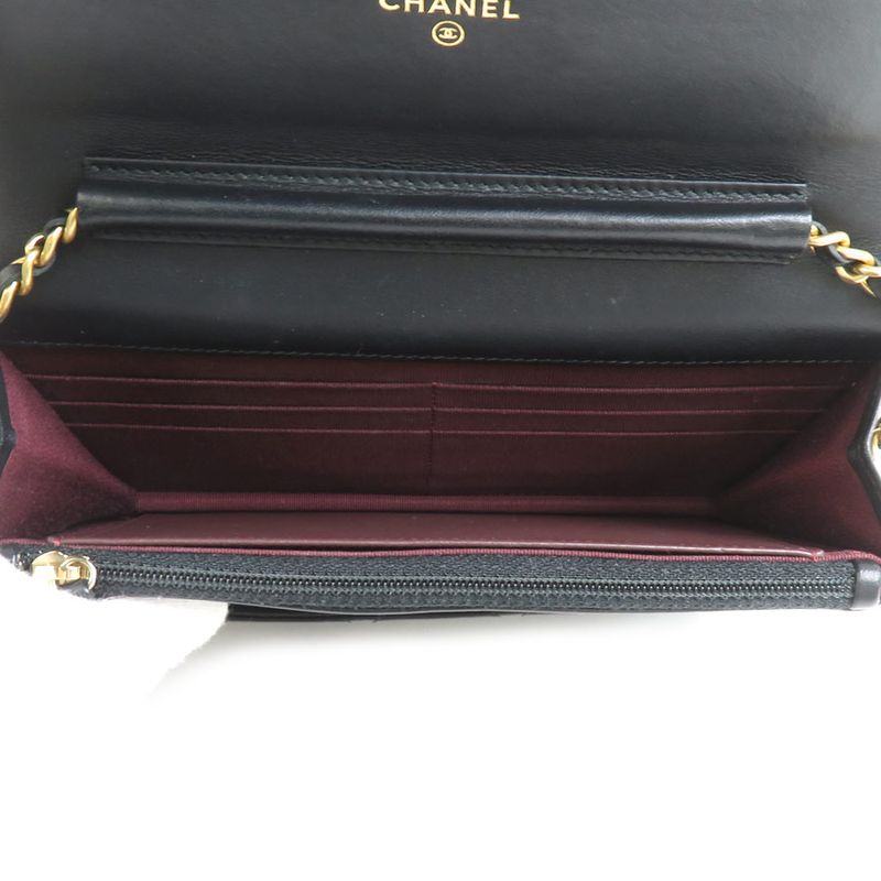 Chanel Chain 2.55 Lambskin Black Wallet — view 3