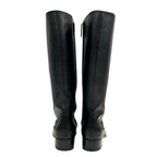 Gucci Boots Long Shoes Leather Black Gold Tassel Sherry Line — view 5