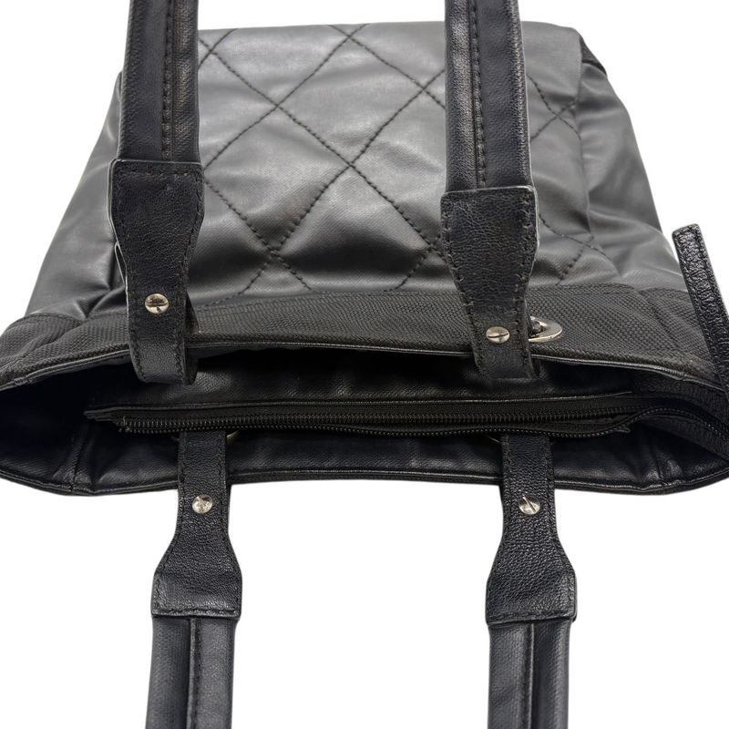 Chanel Tote Paris Biarritz PM Black Silver 3420 — view 6
