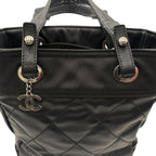 Chanel Tote Paris Biarritz PM Black Silver 3420 — view 5
