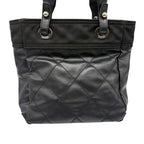 Chanel Tote Paris Biarritz PM Black Silver 3420 — view 3