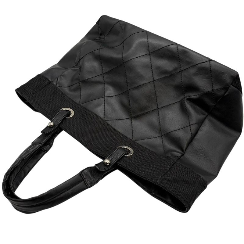 Chanel Tote Paris Biarritz MM Black Silver 3421 — view 5