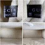 Gucci Interlocking Logo Embroidery 2-Way Tote Bag Sherry Line Ivory — view 9