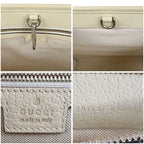 Gucci Interlocking Logo Embroidery 2-Way Tote Bag Sherry Line Ivory — view 8