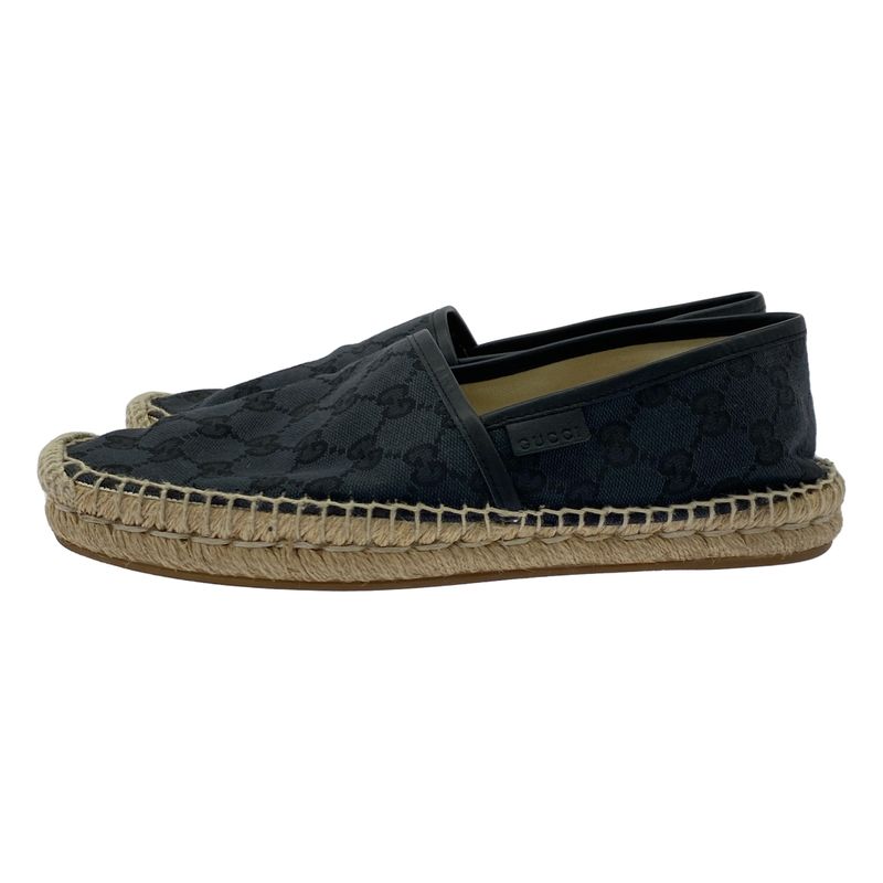 Gucci GG Canvas Espadrilles Slip-on Shoes Navy 6 1 2 — view 2