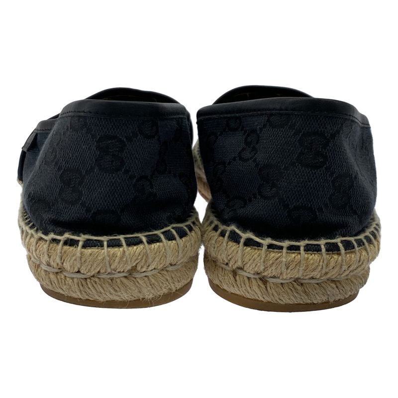 Gucci GG Canvas Espadrilles Slip-on Shoes Navy 6 1 2 — view 3