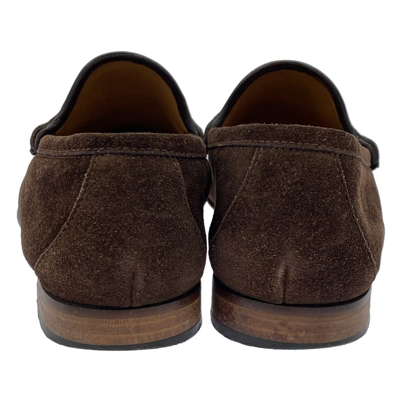 Gucci Intrecciato Suede Loafers Brown 6 1 2 — view 3