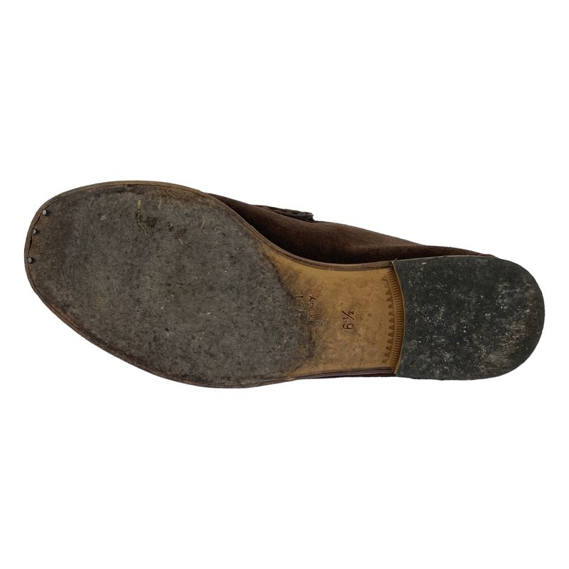 Gucci Intrecciato Suede Loafers Brown 6 1 2 — view 4