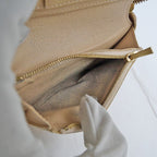Celine Medium Zip Wallet Beige Brown Zipper Type Bifold — view 7