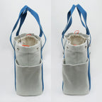 Hermes Cabrio Mother's Bag Blue Nattier Toile Ash Tote Canvas — view 4