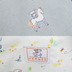 Hermes Cabrio Mother's Bag Blue Nattier Toile Ash Tote Canvas — view 9
