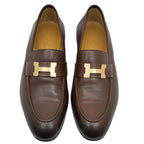 Hermes Moccasins Paris Loafers Brown Gradient Gold Hardware Size 42 1 2 — view 3
