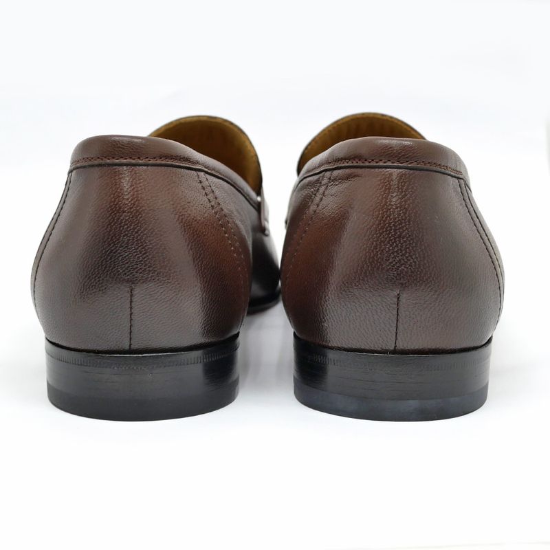 Hermes Moccasins Paris Loafers Brown Gradient Gold Hardware Size 42 1 2 — view 6