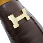 Hermes Moccasins Paris Loafers Brown Gradient Gold Hardware Size 42 1 2 — view 7