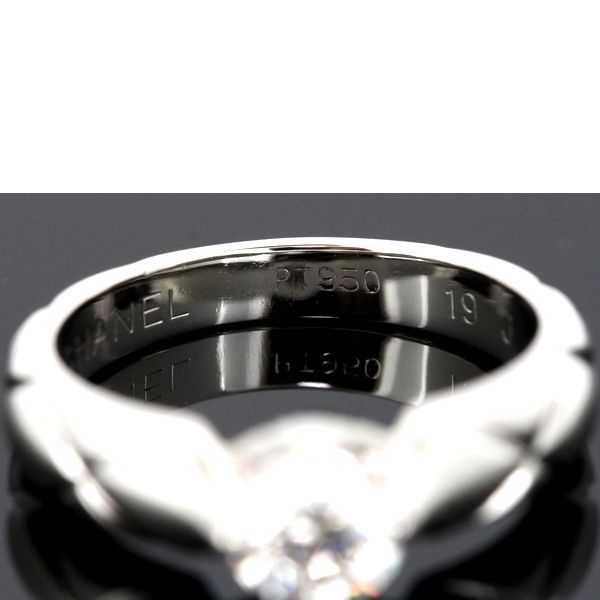 Chanel Quilted Diamond 050 CT E-Vvs 2 Ring Pt950 — view 7