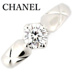Chanel Quilted Diamond 050 CT E-Vvs 2 Ring Pt950 — view 3