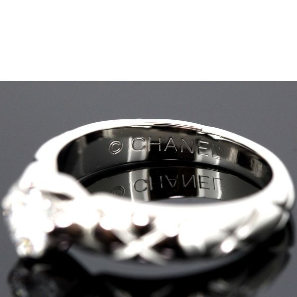 Chanel Quilted Diamond 050 CT E-Vvs 2 Ring Pt950 — view 5
