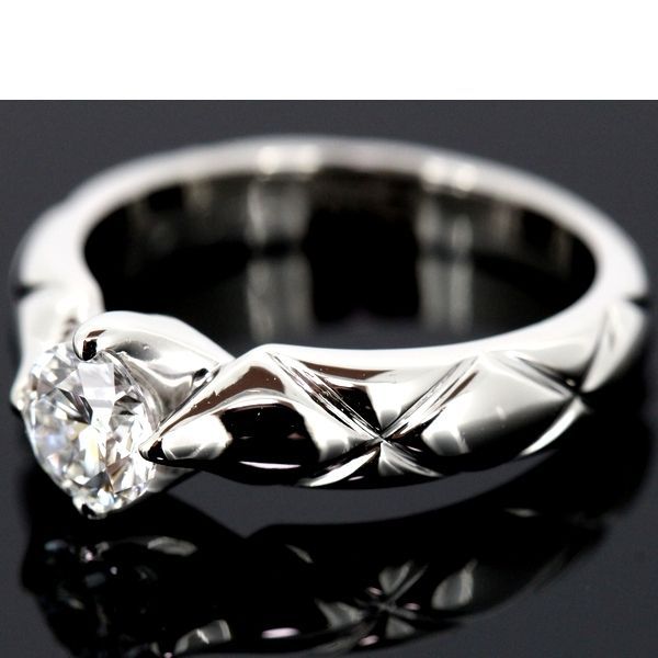Chanel Quilted Diamond 050 CT E-Vvs 2 Ring Pt950 — view 4