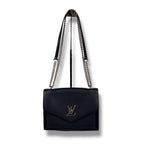 Louis Vuitton My Lock Me Chain Shoulder Bag Black Silver Hardware Twisted — view 2