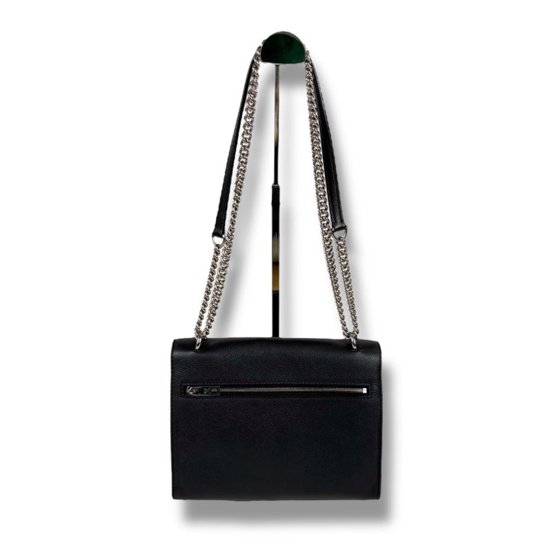 Louis Vuitton My Lock Me Chain Shoulder Bag Black Silver Hardware Twisted — view 3