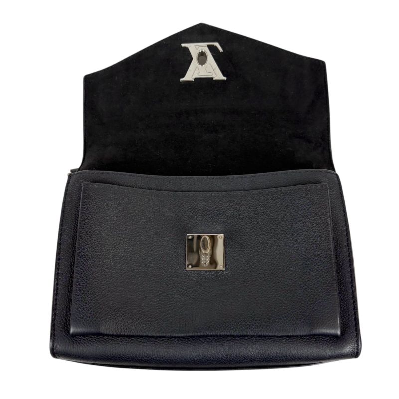 Louis Vuitton My Lock Me Chain Shoulder Bag Black Silver Hardware Twisted — view 5