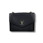 Louis Vuitton My Lock Me Chain Shoulder Bag Black Silver Hardware Twisted — view 4