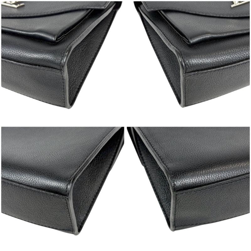 Louis Vuitton My Lock Me Chain Shoulder Bag Black Silver Hardware Twisted — view 8