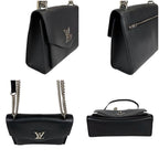 Louis Vuitton My Lock Me Chain Shoulder Bag Black Silver Hardware Twisted — view 6