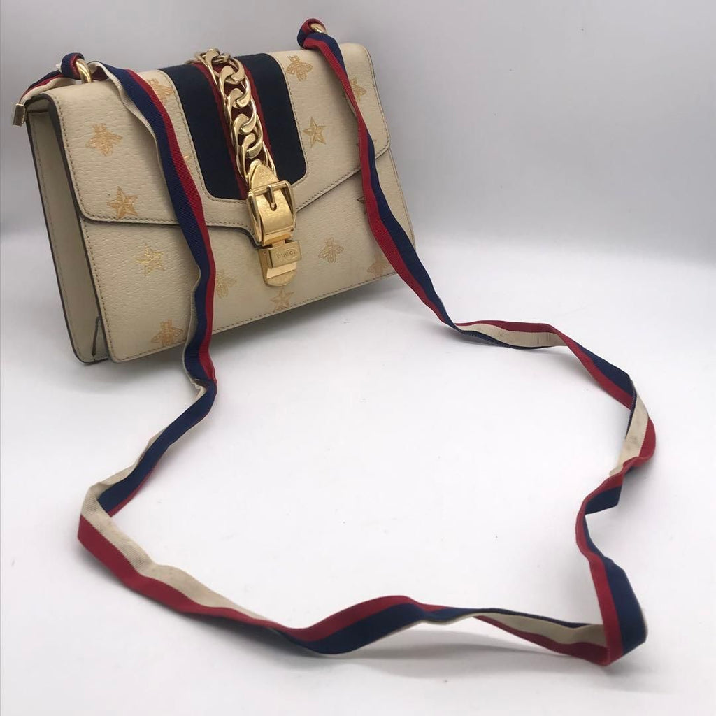 Gucci Leather Sylvie Bi&star Small Shoulder Bag Price Negotiation Welcome — view 7