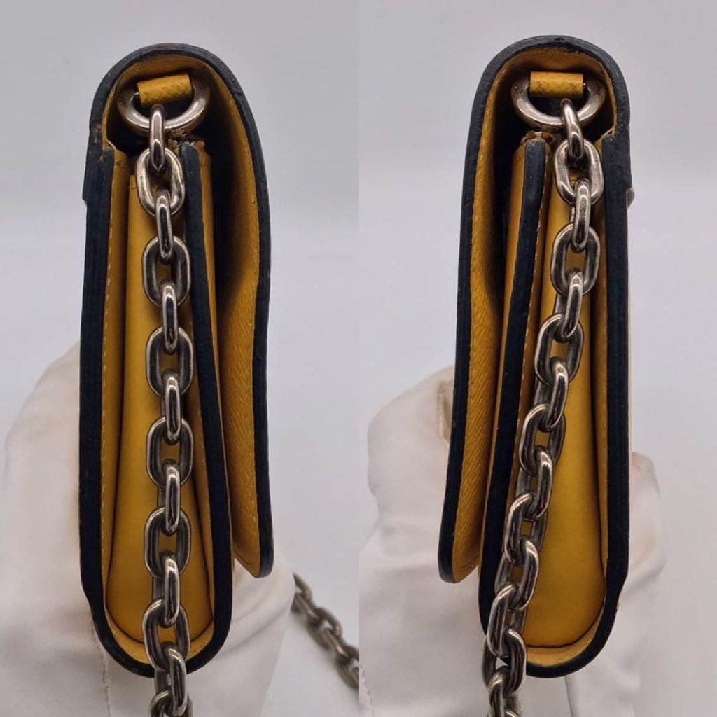 Louis Vuitton Epi Twist Chain Wallet Shoulder Bag Yellow Price Negotiation — view 3