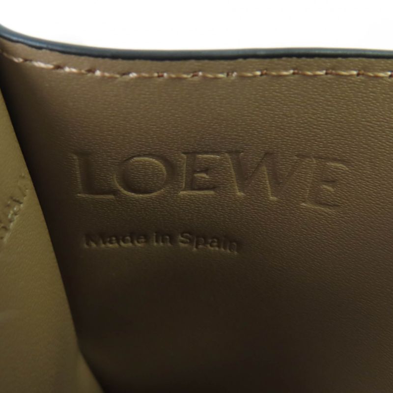 Loewe Puzzle Plain Card Holder Anagram Engraved Leather Case Brown — view 9