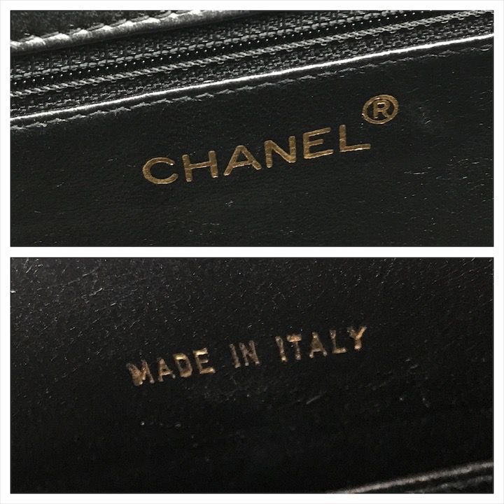 Chanel CC Logo Turnlock Patent Hand Bag Black Bag — view 9