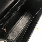 Chanel CC Logo Turnlock Patent Hand Bag Black Bag — view 8