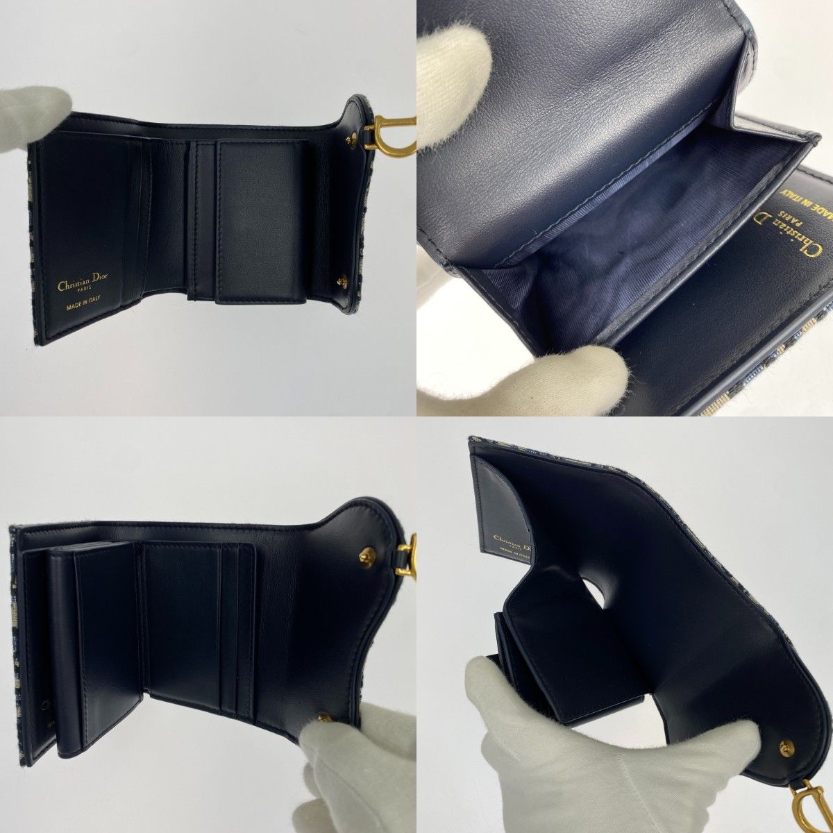 Christian Dior Trifold Wallet S5912 Ctzq M928 Blue — view 8