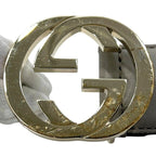 Gucci Belt Grey Interlocking Ap00 g 85 — view 9