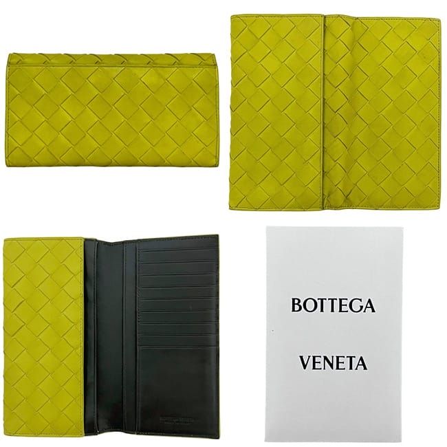Bottega Veneta Bifold Long Wallet Yellow Cassette — view 4