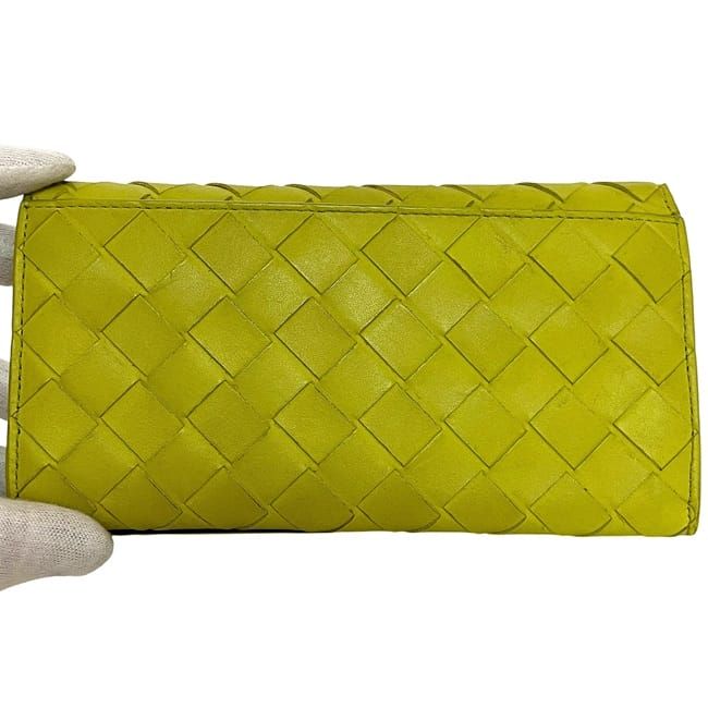 Bottega Veneta Bifold Long Wallet Yellow Cassette — view 3