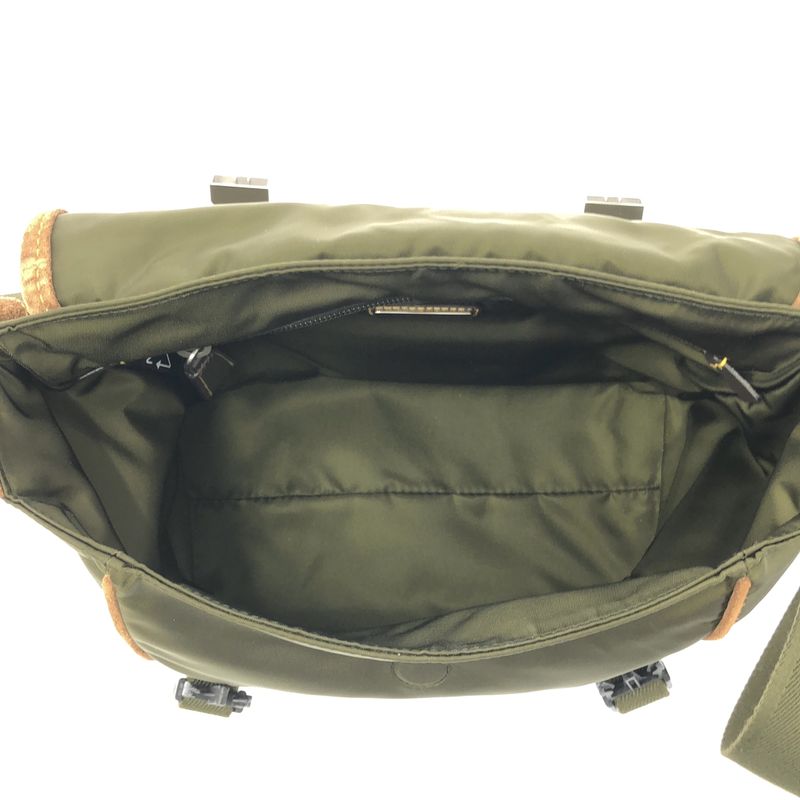 Prada 2025 SS Re-Nylon Suede Medium Shoulder Bag Khaki Brown — view 5