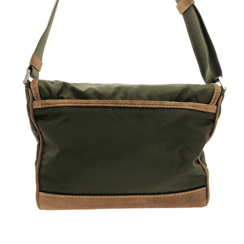 Prada 2025 SS Re-Nylon Suede Medium Shoulder Bag Khaki Brown — view 4