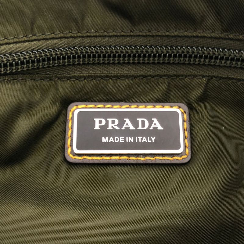 Prada 2025 SS Re-Nylon Suede Medium Shoulder Bag Khaki Brown — view 6