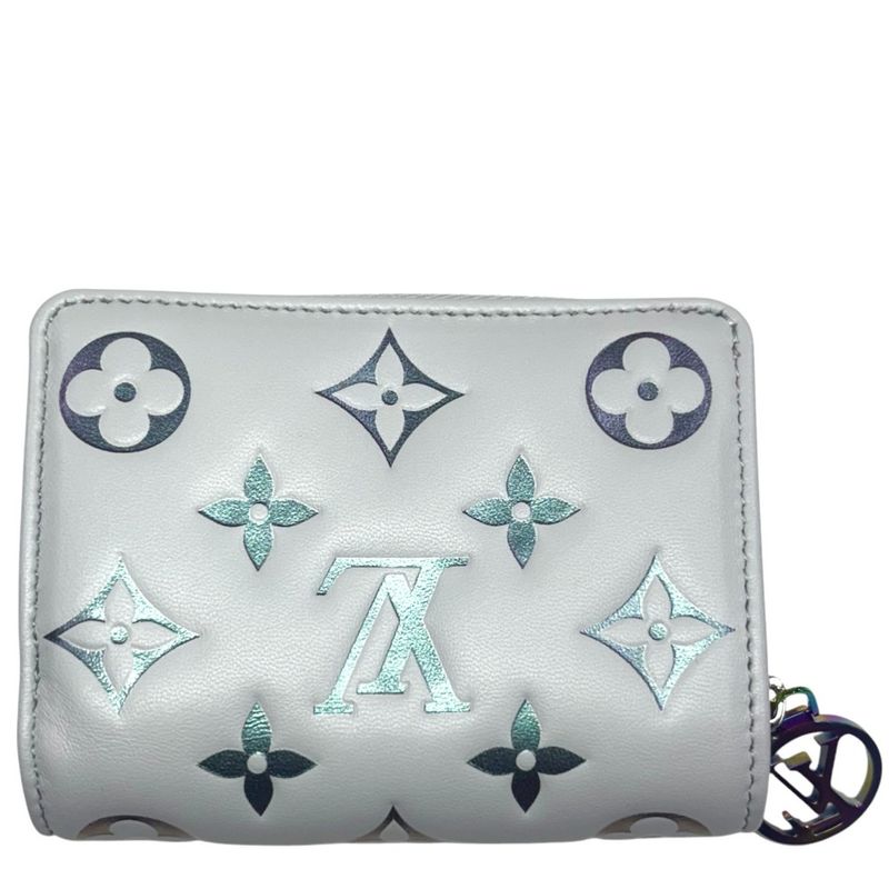 Louis Vuitton Bifold Wallet Monogram Embossed Portefeuille Roux Compact — view 3