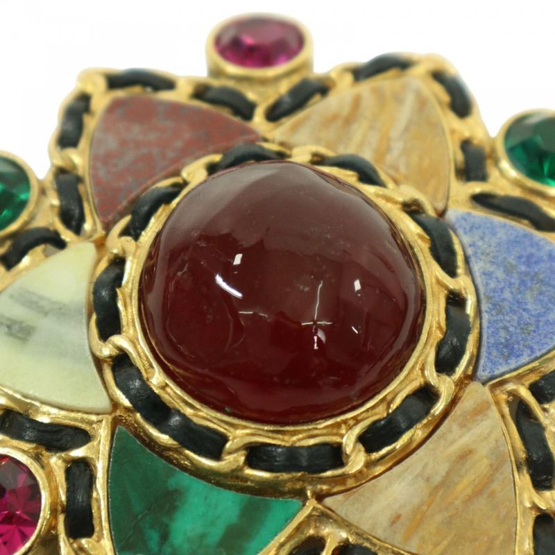 Chanel Brooch Gripore Stone Vintage Coco Accessory GP — view 7